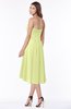 ColsBM Amaya Lime Green Mature A-line Strapless Chiffon Knee Length Ruching Bridesmaid Dresses