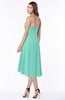 ColsBM Amaya Mint Green Mature A-line Strapless Chiffon Knee Length Ruching Bridesmaid Dresses