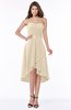 ColsBM Amaya Novelle Peach Mature A-line Strapless Chiffon Knee Length Ruching Bridesmaid Dresses