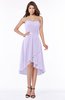 ColsBM Amaya Pastel Lilac Mature A-line Strapless Chiffon Knee Length Ruching Bridesmaid Dresses