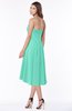 ColsBM Amaya Seafoam Green Mature A-line Strapless Chiffon Knee Length Ruching Bridesmaid Dresses