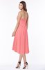 ColsBM Amaya Shell Pink Mature A-line Strapless Chiffon Knee Length Ruching Bridesmaid Dresses