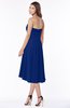 ColsBM Amaya Sodalite Blue Mature A-line Strapless Chiffon Knee Length Ruching Bridesmaid Dresses