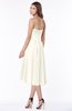 ColsBM Amaya Whisper White Mature A-line Strapless Chiffon Knee Length Ruching Bridesmaid Dresses