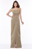 ColsBM Kenna Almondine Brown Gorgeous A-line Sleeveless Half Backless Satin Floor Length Bridesmaid Dresses