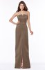 ColsBM Kenna Bronze Brown Gorgeous A-line Sleeveless Half Backless Satin Floor Length Bridesmaid Dresses