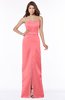 ColsBM Kenna Hot Coral Gorgeous A-line Sleeveless Half Backless Satin Floor Length Bridesmaid Dresses