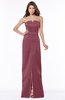 ColsBM Kenna Wine Gorgeous A-line Sleeveless Half Backless Satin Floor Length Bridesmaid Dresses