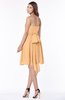 ColsBM Kaylee Apricot Gorgeous A-line Sleeveless Half Backless Knee Length Ruching Bridesmaid Dresses