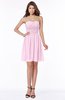 ColsBM Kaylee Baby Pink Gorgeous A-line Sleeveless Half Backless Knee Length Ruching Bridesmaid Dresses