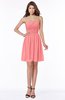 ColsBM Kaylee Coral Gorgeous A-line Sleeveless Half Backless Knee Length Ruching Bridesmaid Dresses