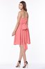 ColsBM Kaylee Coral Gorgeous A-line Sleeveless Half Backless Knee Length Ruching Bridesmaid Dresses