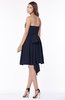 ColsBM Kaylee Dark Sapphire Gorgeous A-line Sleeveless Half Backless Knee Length Ruching Bridesmaid Dresses