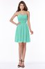 ColsBM Kaylee Mint Green Gorgeous A-line Sleeveless Half Backless Knee Length Ruching Bridesmaid Dresses