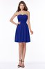 ColsBM Kaylee Nautical Blue Gorgeous A-line Sleeveless Half Backless Knee Length Ruching Bridesmaid Dresses
