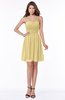 ColsBM Kaylee New Wheat Gorgeous A-line Sleeveless Half Backless Knee Length Ruching Bridesmaid Dresses
