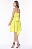 ColsBM Kaylee Pale Yellow Gorgeous A-line Sleeveless Half Backless Knee Length Ruching Bridesmaid Dresses