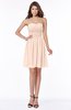 ColsBM Kaylee Peach Puree Gorgeous A-line Sleeveless Half Backless Knee Length Ruching Bridesmaid Dresses