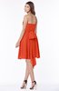 ColsBM Kaylee Tangerine Tango Gorgeous A-line Sleeveless Half Backless Knee Length Ruching Bridesmaid Dresses