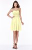 ColsBM Kaylee Wax Yellow Gorgeous A-line Sleeveless Half Backless Knee Length Ruching Bridesmaid Dresses