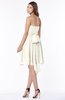 ColsBM Kaylee Whisper White Gorgeous A-line Sleeveless Half Backless Knee Length Ruching Bridesmaid Dresses