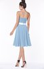ColsBM Braelynn Dusty Blue Mature A-line Sleeveless Knee Length Pick up Bridesmaid Dresses