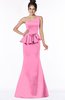 ColsBM Brittany Carnation Pink Elegant Mermaid Sleeveless Satin Floor Length Bridesmaid Dresses