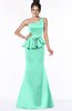 ColsBM Brittany Mint Green Elegant Mermaid Sleeveless Satin Floor Length Bridesmaid Dresses