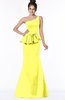 ColsBM Brittany Pale Yellow Elegant Mermaid Sleeveless Satin Floor Length Bridesmaid Dresses