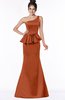 ColsBM Brittany Rust Elegant Mermaid Sleeveless Satin Floor Length Bridesmaid Dresses