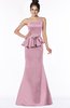 ColsBM Brittany Silver Pink Elegant Mermaid Sleeveless Satin Floor Length Bridesmaid Dresses