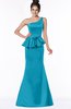 ColsBM Brittany Teal Elegant Mermaid Sleeveless Satin Floor Length Bridesmaid Dresses
