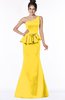 ColsBM Brittany Yellow Elegant Mermaid Sleeveless Satin Floor Length Bridesmaid Dresses