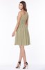 ColsBM Julia Candied Ginger Classic One Shoulder Sleeveless Chiffon Knee Length Ruching Bridesmaid Dresses