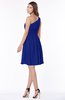 ColsBM Julia Electric Blue Classic One Shoulder Sleeveless Chiffon Knee Length Ruching Bridesmaid Dresses