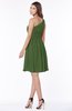 ColsBM Julia Garden Green Classic One Shoulder Sleeveless Chiffon Knee Length Ruching Bridesmaid Dresses