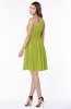 ColsBM Julia Green Oasis Classic One Shoulder Sleeveless Chiffon Knee Length Ruching Bridesmaid Dresses