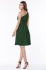 ColsBM Julia Hunter Green Classic One Shoulder Sleeveless Chiffon Knee Length Ruching Bridesmaid Dresses