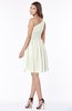 ColsBM Julia Ivory Classic One Shoulder Sleeveless Chiffon Knee Length Ruching Bridesmaid Dresses