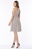 ColsBM Julia Mushroom Classic One Shoulder Sleeveless Chiffon Knee Length Ruching Bridesmaid Dresses