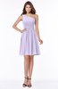 ColsBM Julia Pastel Lilac Classic One Shoulder Sleeveless Chiffon Knee Length Ruching Bridesmaid Dresses
