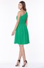 ColsBM Julia Pepper Green Classic One Shoulder Sleeveless Chiffon Knee Length Ruching Bridesmaid Dresses