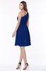 ColsBM Julia Sodalite Blue Classic One Shoulder Sleeveless Chiffon Knee Length Ruching Bridesmaid Dresses