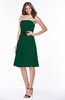 ColsBM Kaliyah Alpine Green Glamorous A-line Sleeveless Satin Knee Length Bow Bridesmaid Dresses