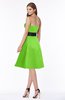 ColsBM Kaliyah Classic Green Glamorous A-line Sleeveless Satin Knee Length Bow Bridesmaid Dresses