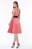 ColsBM Kaliyah Coral Glamorous A-line Sleeveless Satin Knee Length Bow Bridesmaid Dresses