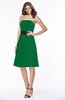 ColsBM Kaliyah Green Glamorous A-line Sleeveless Satin Knee Length Bow Bridesmaid Dresses