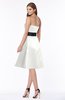 ColsBM Kaliyah Ivory Glamorous A-line Sleeveless Satin Knee Length Bow Bridesmaid Dresses