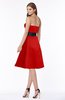 ColsBM Kaliyah Red Glamorous A-line Sleeveless Satin Knee Length Bow Bridesmaid Dresses