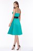 ColsBM Kaliyah Viridian Green Glamorous A-line Sleeveless Satin Knee Length Bow Bridesmaid Dresses